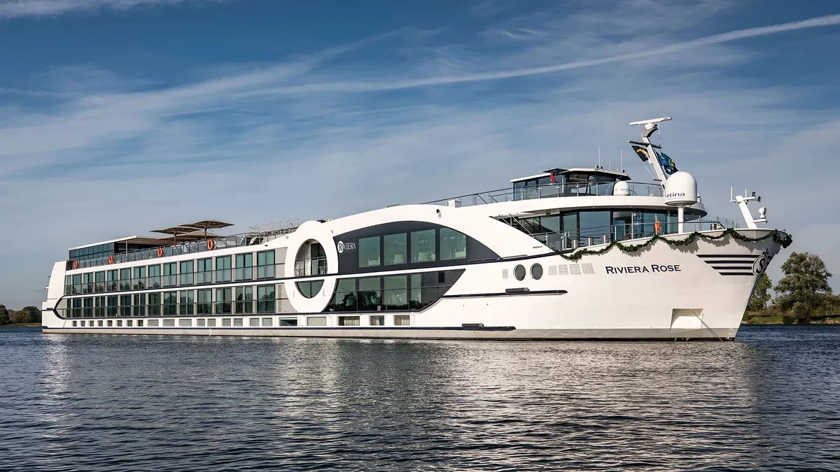 Riviera Rose river cruise ship sailing through Europe
