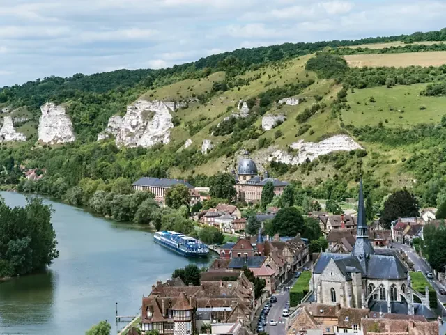 The Seine winding through the Normandy countryside